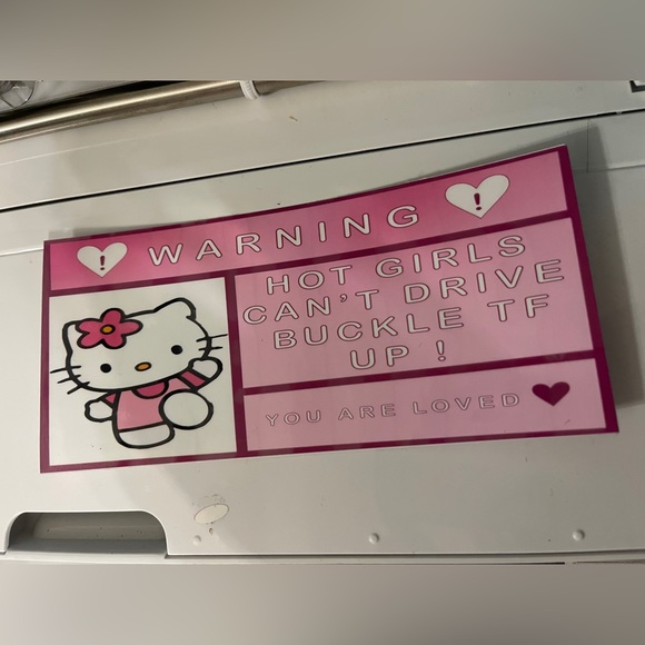 Hello Kitty car warning sticker - Picture 1 of 1